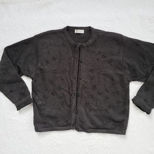 Vintage Liz Claiborne 90's beaded cardigan